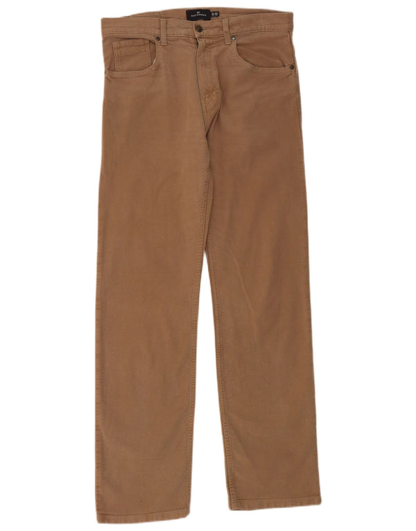 Marks & Spencer Pantalon décontracté droit Blue Harbor pour homme W32 L33 Beige