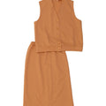 VINTAGE Womens 2 Piece Skirt Set EU 36 Small W26  Orange Polyester Vintage Vintage and Second-Hand Vintage from Messina Hembry 