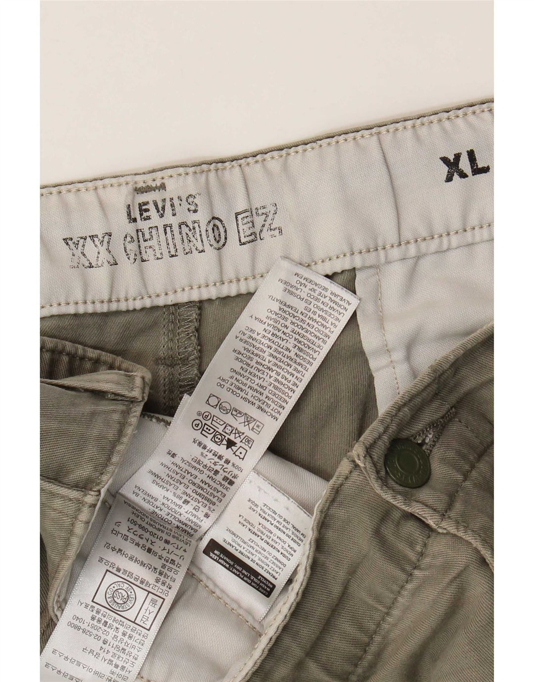 Pantaloncini chino da uomo Levi's XL W40 cotone kaki