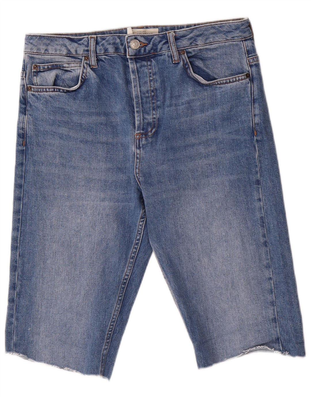 Topshop Womens Denim Shorts W30 Medium Blue Cotton