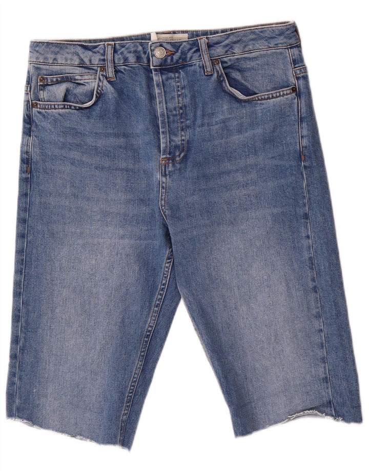 Topshop Womens Denim Shorts W30 Medium Blue Cotton