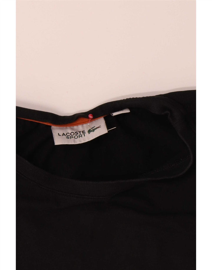 Lacoste Mens Graphic T-Shirt Top Size 3 Small Black Cotton
