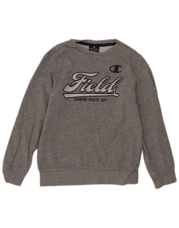 Felpa Champion da bambino, 9-10 anni, grigio medio, chiazzata sportiva