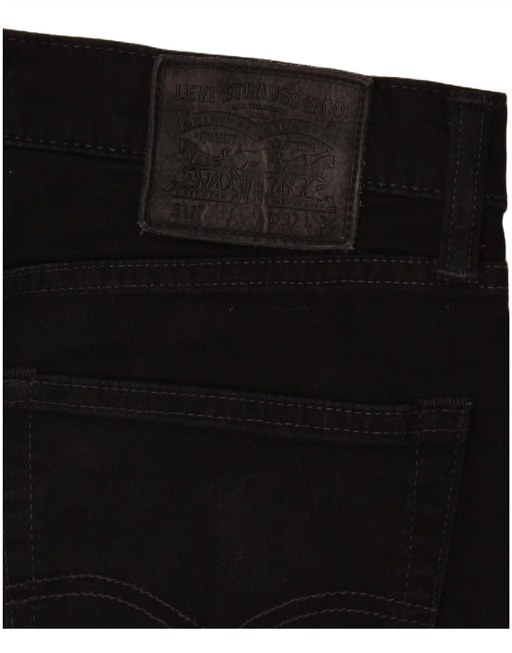 Levi's Mens 511 Slim Jeans W32 L30 Black Cotton
