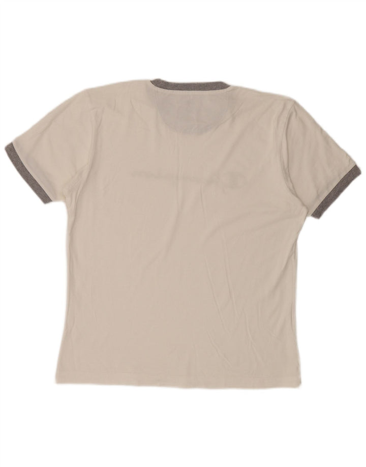 Champion Herren Grafik-T-Shirt-Oberteil Mittelweiß