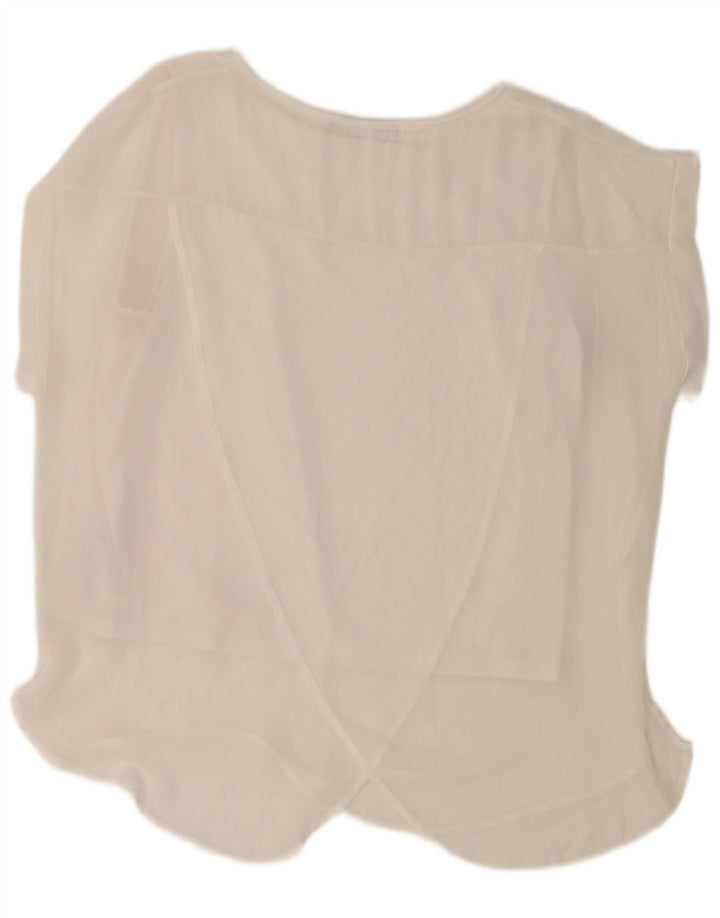 Marks & Spencer Womens Blouse Top UK 18 XL Off White Polyester