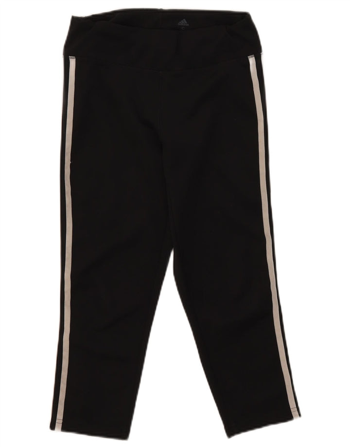 Adidas Womens Aeroready Capri Leggings UK 8/10 Small Black Polyester