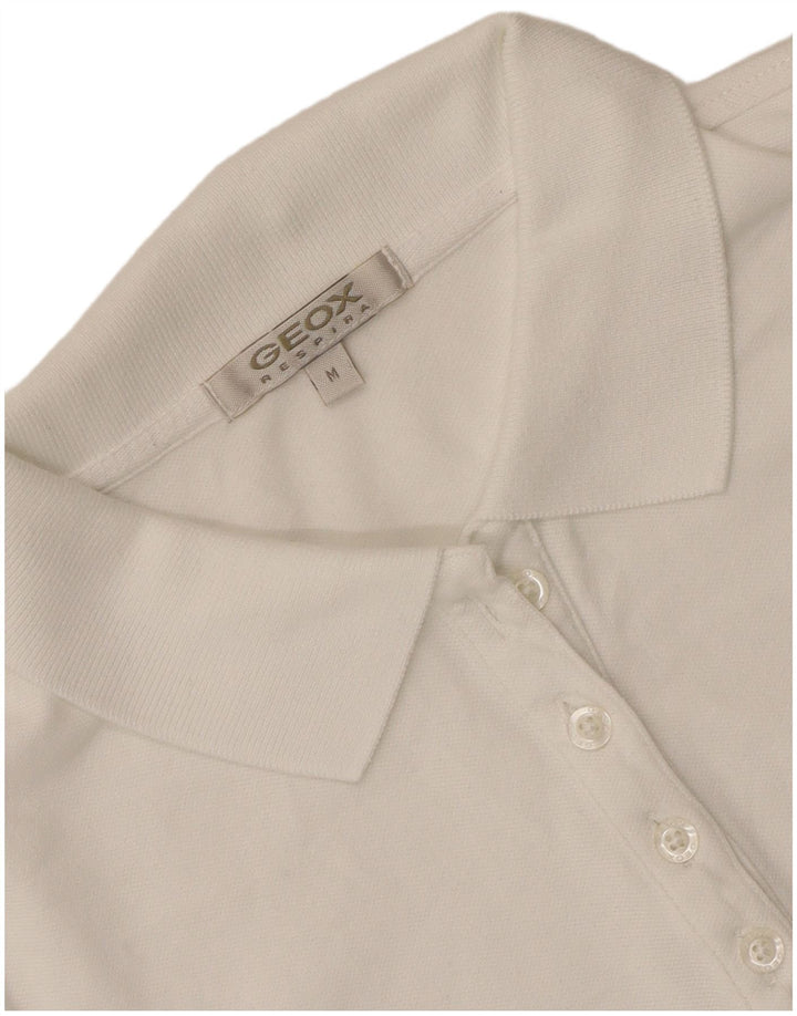 Geox Womens Respira Polo Shirt UK 12 Medium White