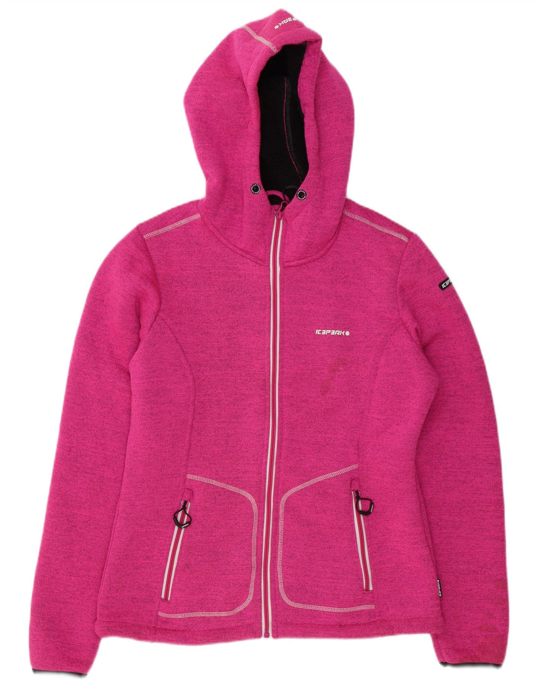Felpa con cappuccio e zip da donna Icepeak IT 48 XL Poliestere screziato rosa