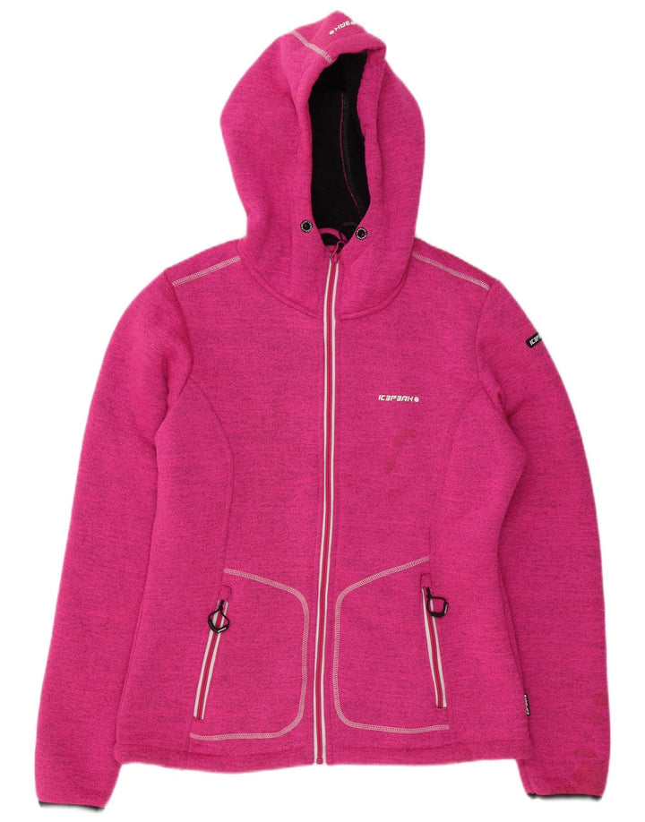 Felpa con cappuccio e zip da donna Icepeak IT 48 XL Poliestere screziato rosa
