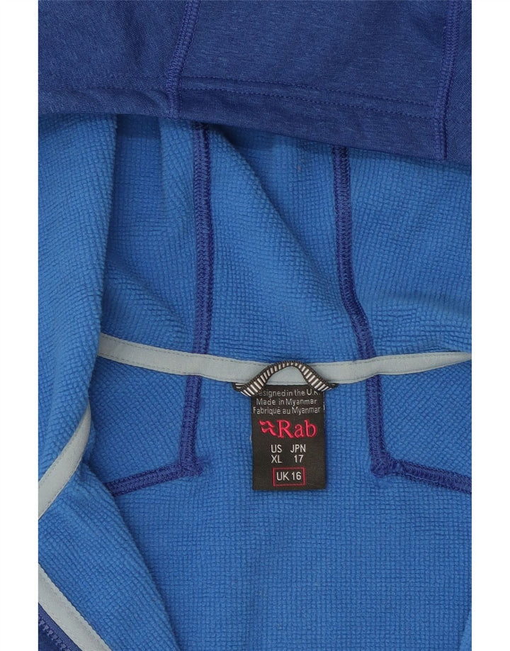 Rab hættetrøje til kvinder med lynlås UK 16 Stor blå polyester