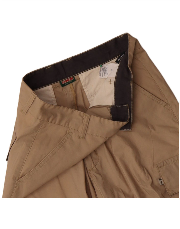 Invicta Mens Cargo Shorts IT 44 XS W28  Khaki Cotton
