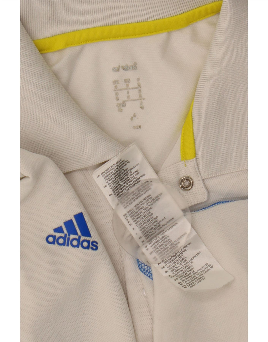 Polo ADIDAS da uomo Climalite piccola bianca in poliestere
