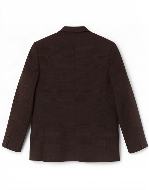 Paul Costelloe Mens 2 Button Blazer Jacket UK 40 Large Brown Houndstooth