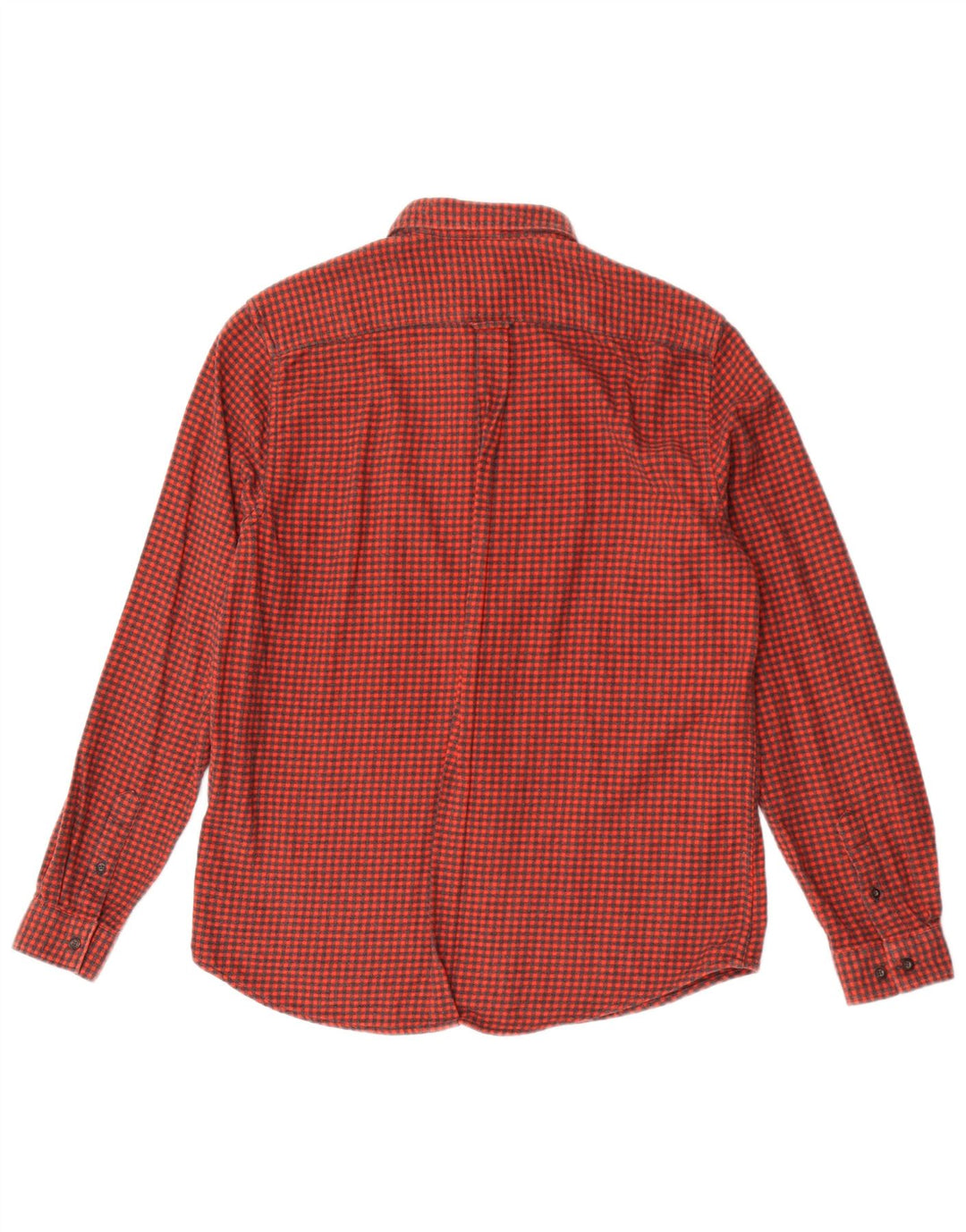 Ben Sherman Chemise en flanelle pour homme en coton pied-de-poule rouge