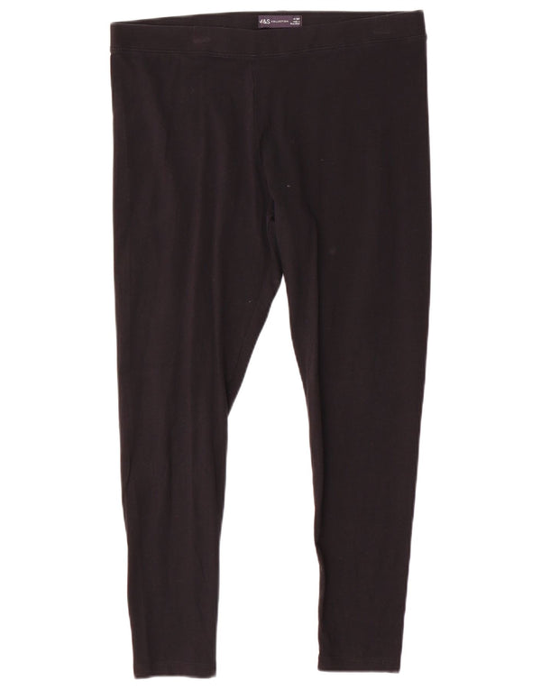 Marks & Spencer Womens Leggings UK 14 Large Black Bomuld