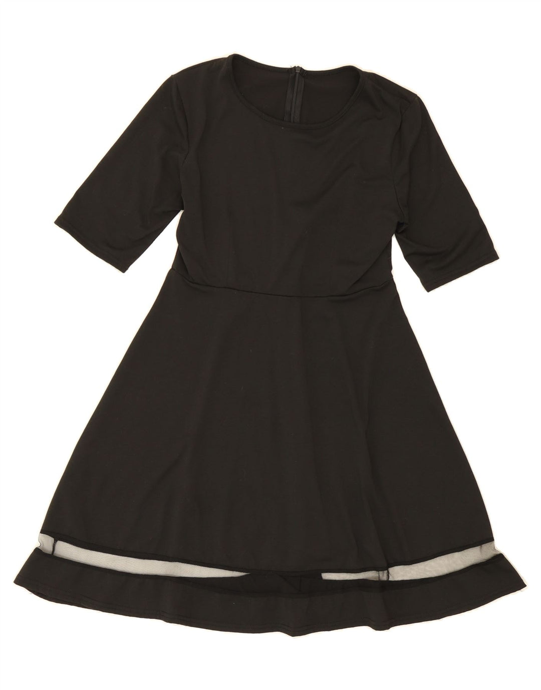 VINTAGE Womens A-Line Dress UK 10 Small Black Polyester Vintage Vintage and Second-Hand Vintage from Messina Hembry 