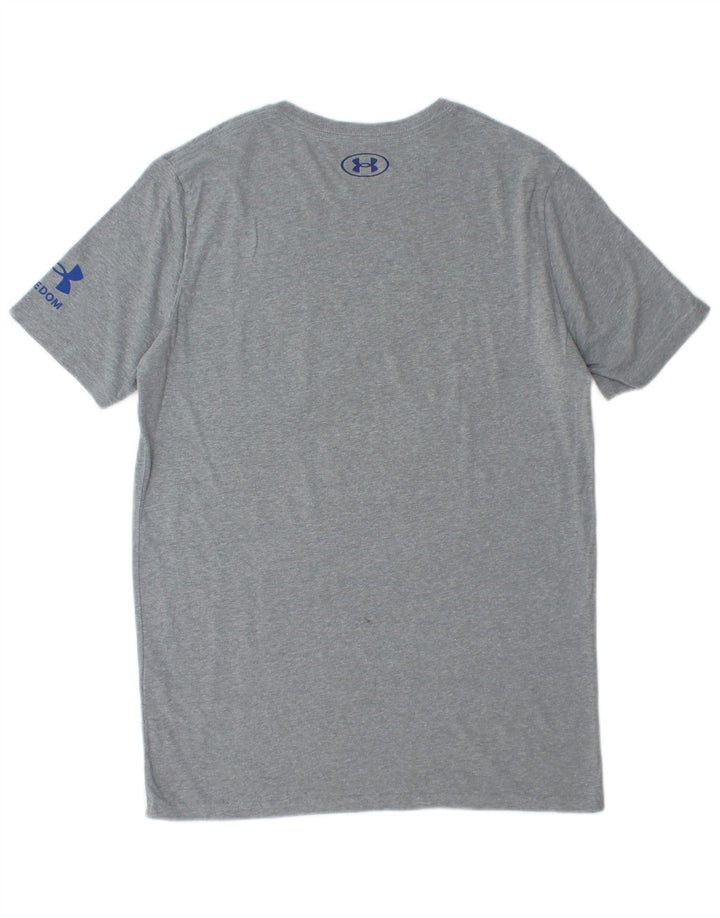 Under Armour Mens Graphic T-Shirt Top Small Grey Flecked Cotton