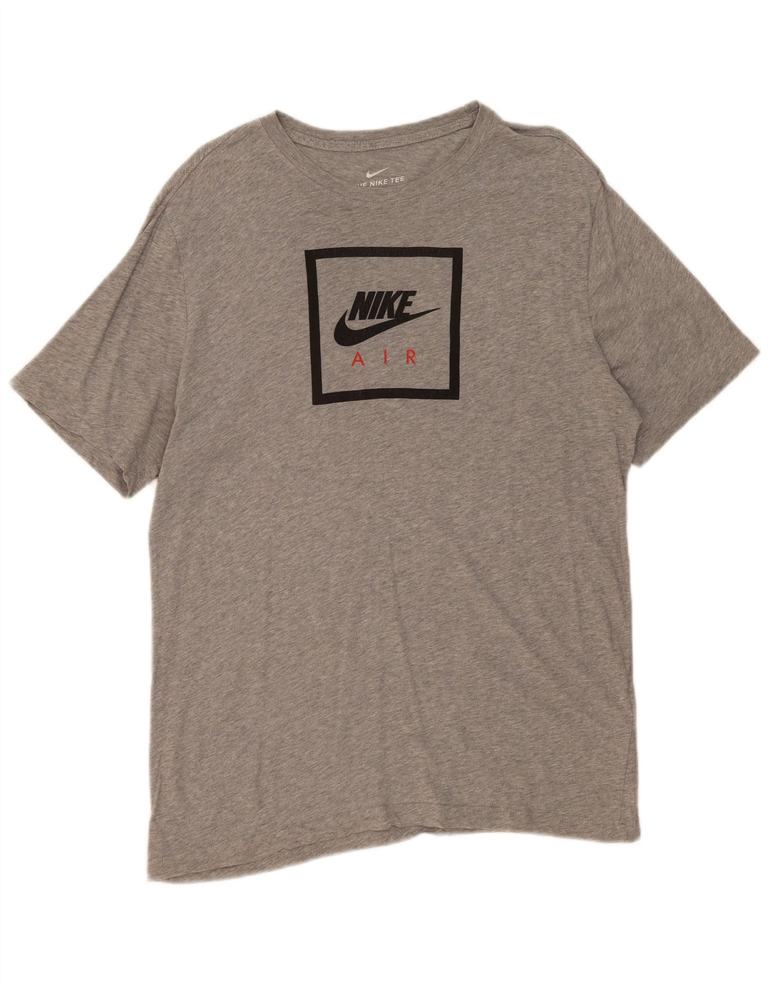 NIKE Mens Graphic T-Shirt Top Medium Grey Cotton