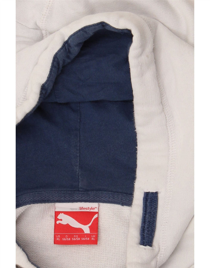 PUMA Mens Graphic Hoodie Jumper XL White