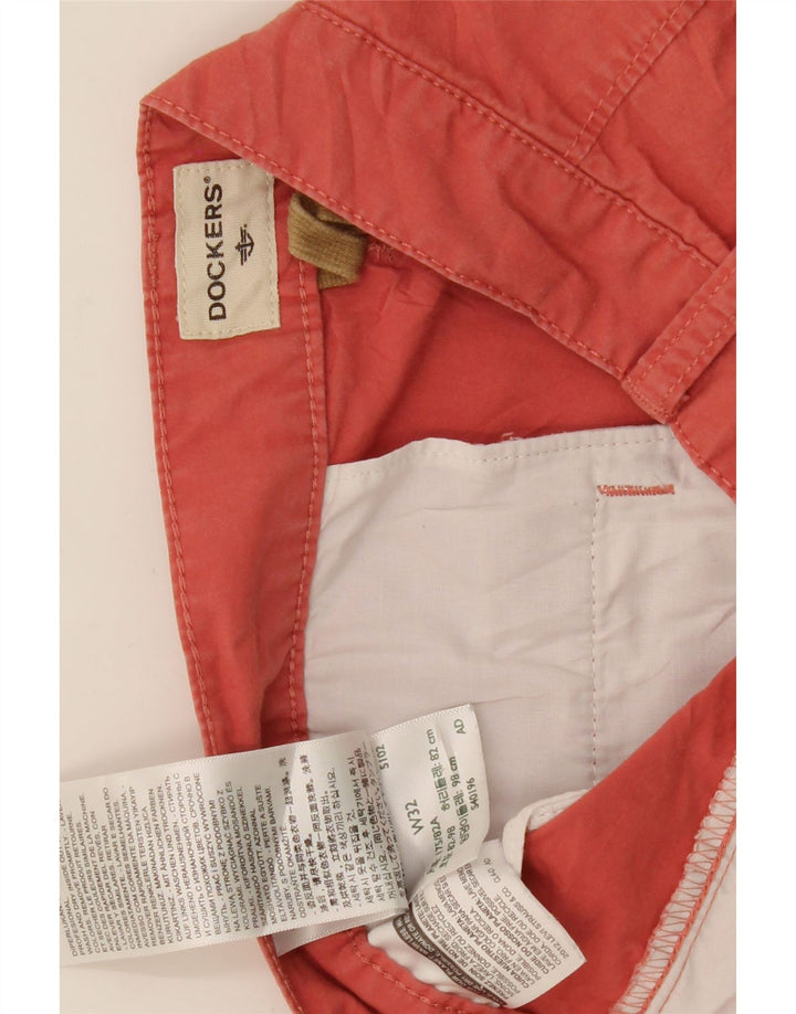 DOCKERS Mens Chino Shorts W32 Medium  Red Cotton Vintage Dockers and Second-Hand Dockers from Messina Hembry 
