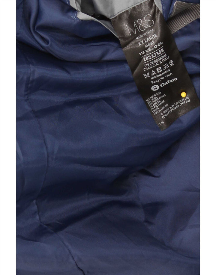 Marks & Spencer Abrigo para hombre UK 44 2XL Poliéster negro