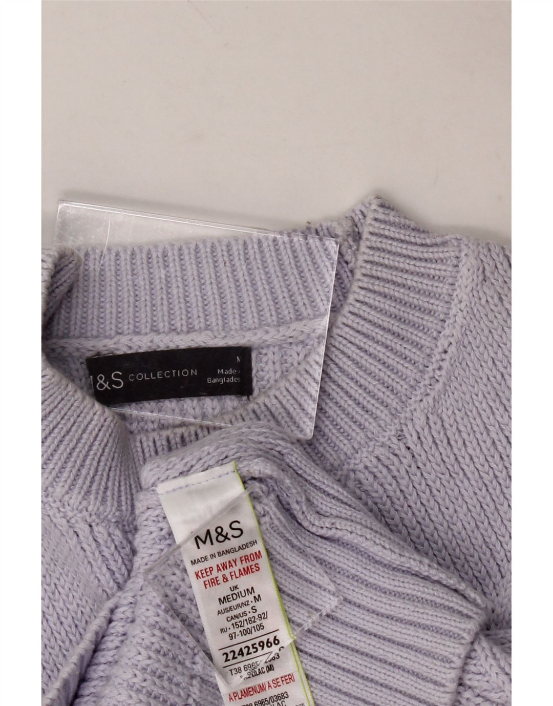 MARKS & SPENCER Womens Crew Neck Jumper Sweater UK 14 Medium Purple Vintage Marks & Spencer and Second-Hand Marks & Spencer from Messina Hembry 