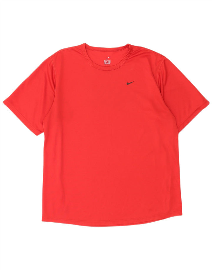 Nike Herre Dri Fit T-Shirt Top Stor Rød