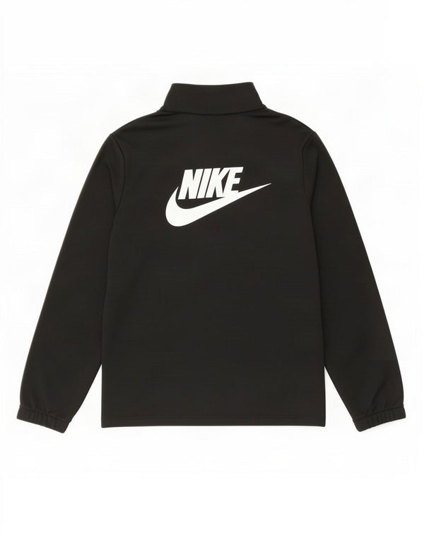 Jachetă de top pentru trening grafic Nike pentru băieți 12-13 ani, mare, negru, poliester