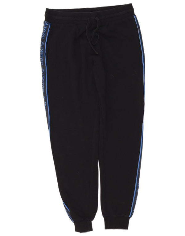 Kappa Mens Tezenis Graphic Tracksuit Trousers Joggers Medium Black Cotton