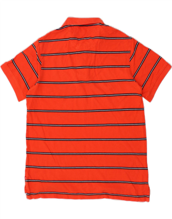 IZOD Mens Polo Shirt Large Red Striped Cotton Vintage Izod and Second-Hand Izod from Messina Hembry 