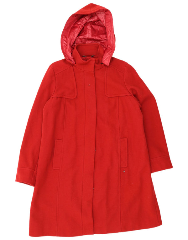Marina Sport Manteau à capuche surdimensionné pour femme Taille 25 Grande laine vierge rouge