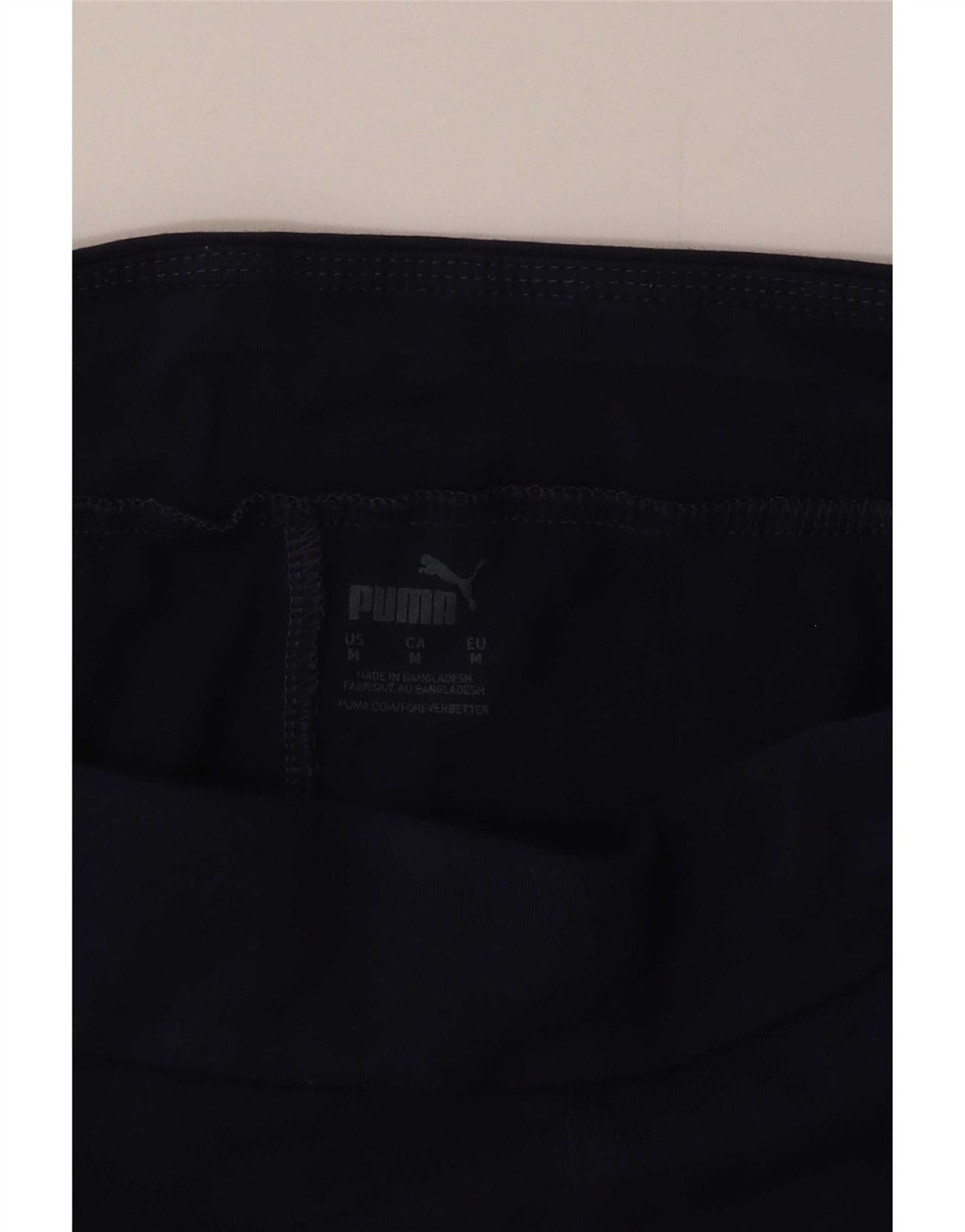 Puma Womens Graphic Leggings UK 12 Medium Navy Blue Cotton