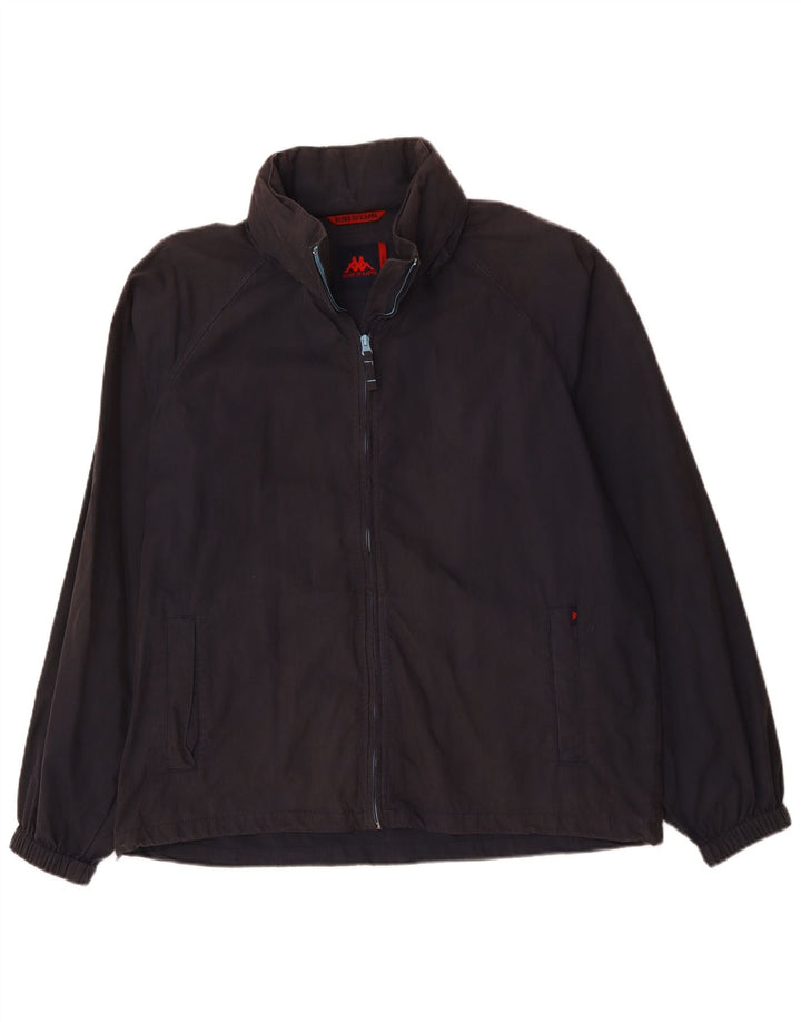 Kappa Mens Bomber Jacket UK 44 2XL Navy Blue Cotton