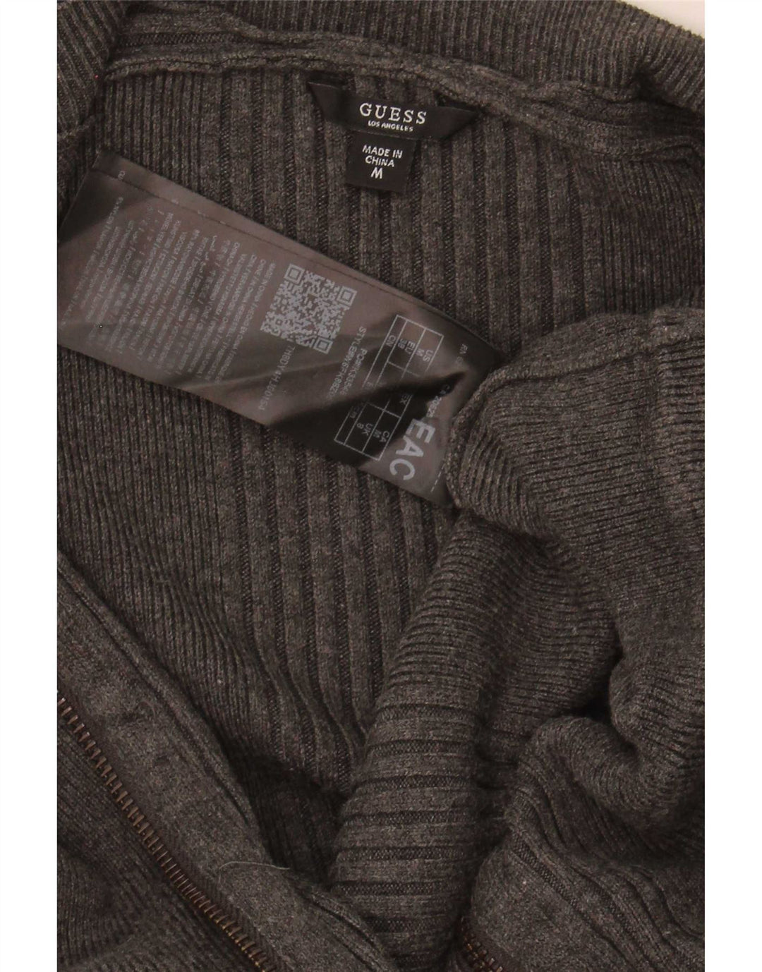 Guess Womens Knit Bodycon Dress UK 14 Medium Grey Viscose