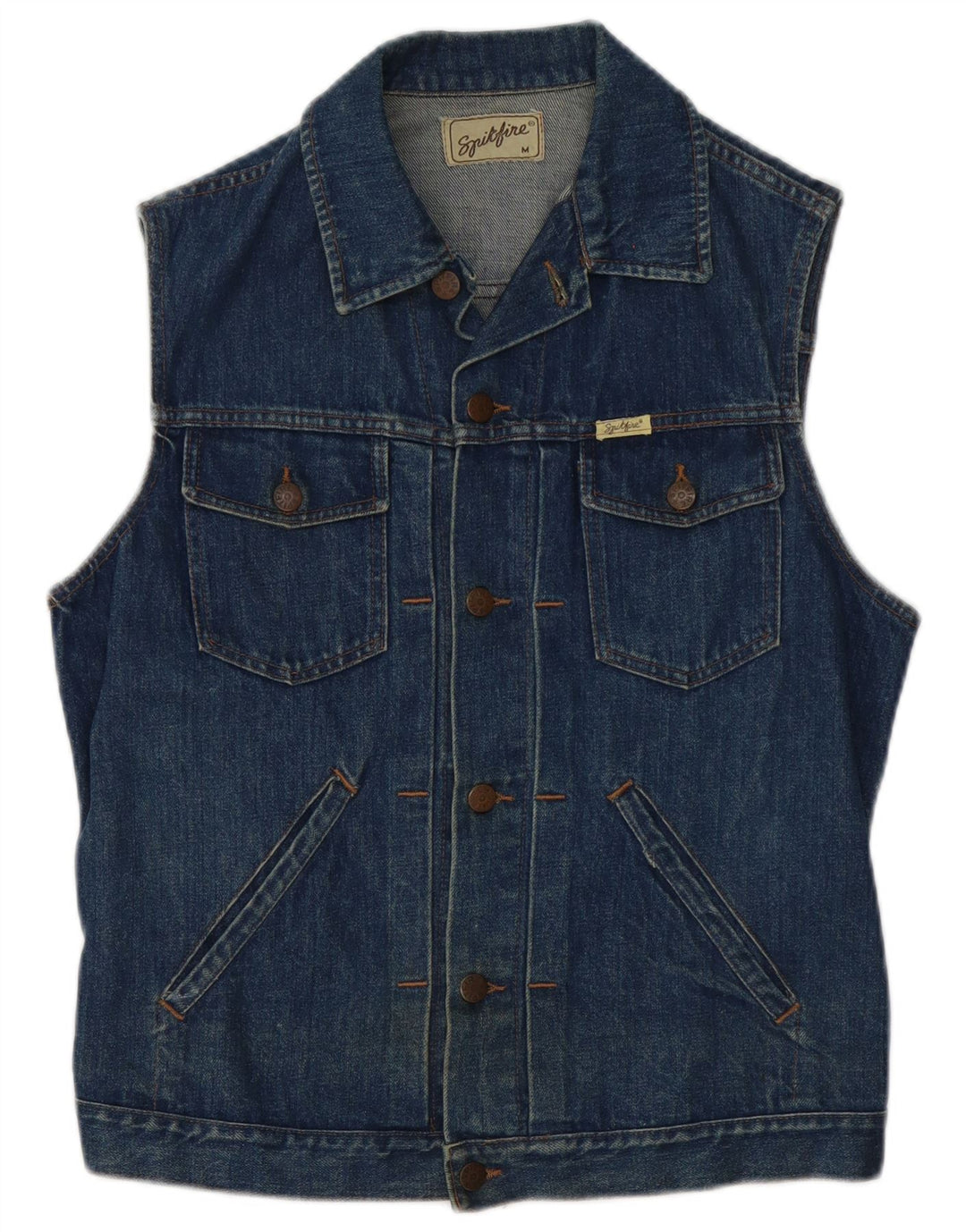 Spitfire Chaleco vaquero para hombre UK 38 Medium Azul marino