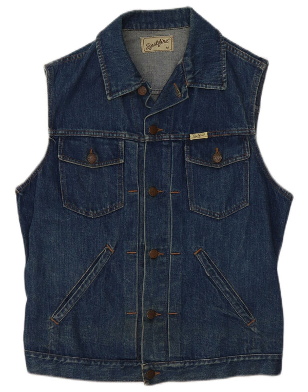Spitfire Mens Denim Gilet UK 38 Médio Azul Marinho