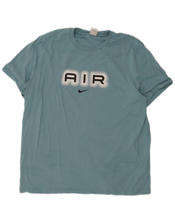 Tricou grafic pentru bărbați Nike Top 2XL, bumbac albastru