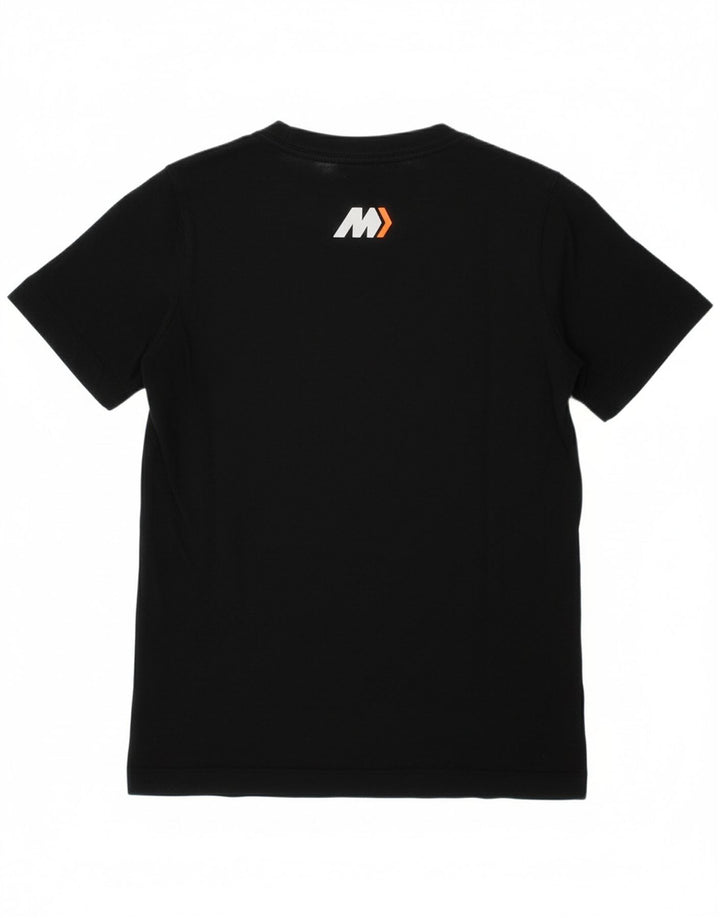 NIKE Boys Graphic T-Shirt Top 8-9 Years Small Black Cotton