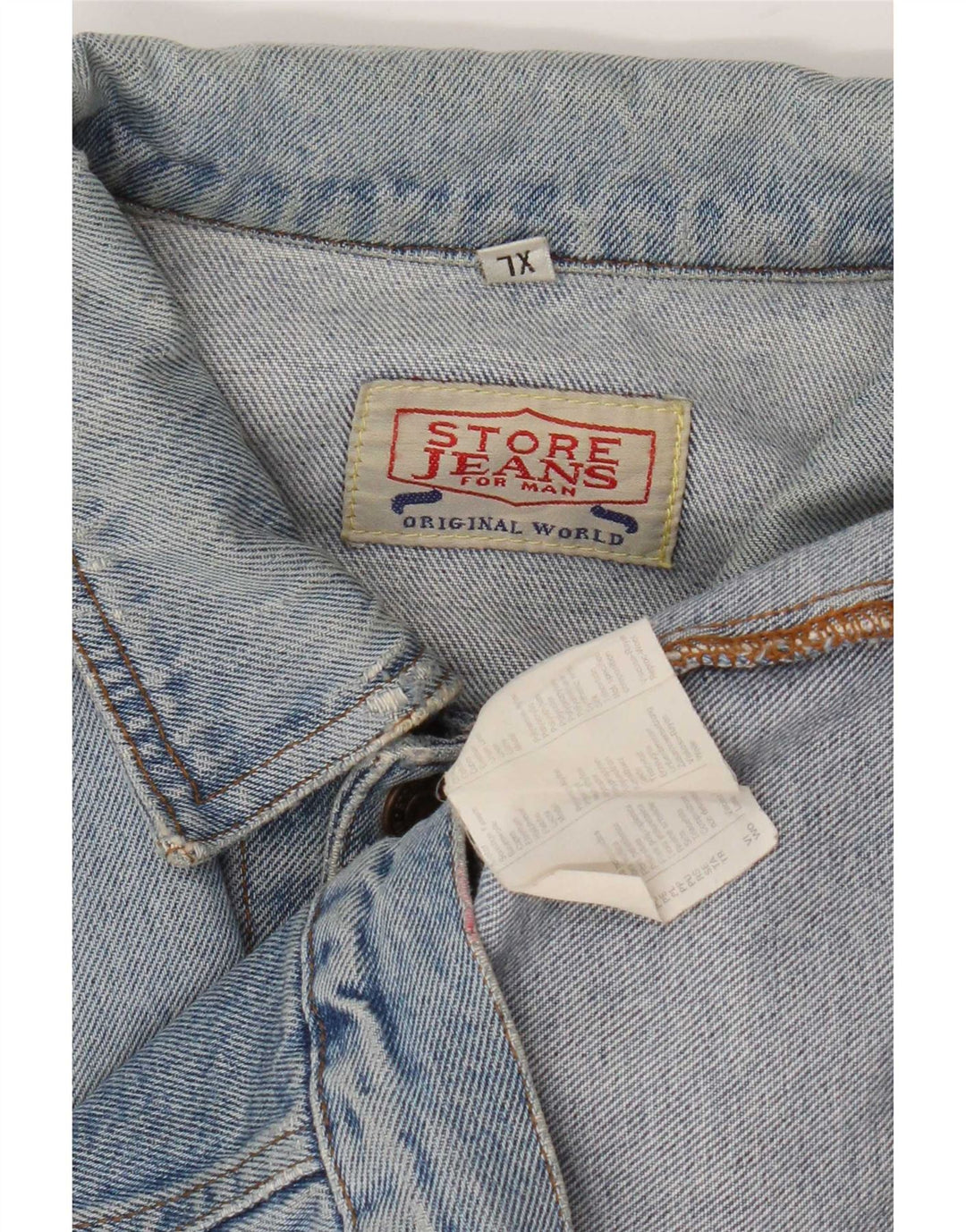 Vintage Mens Denim Jacket UK 42 XL Blue Cotton