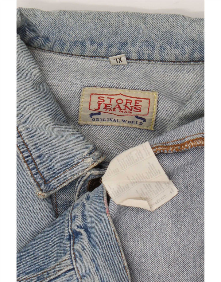 Vintage Mens Denim Jacket UK 42 XL Blue Cotton