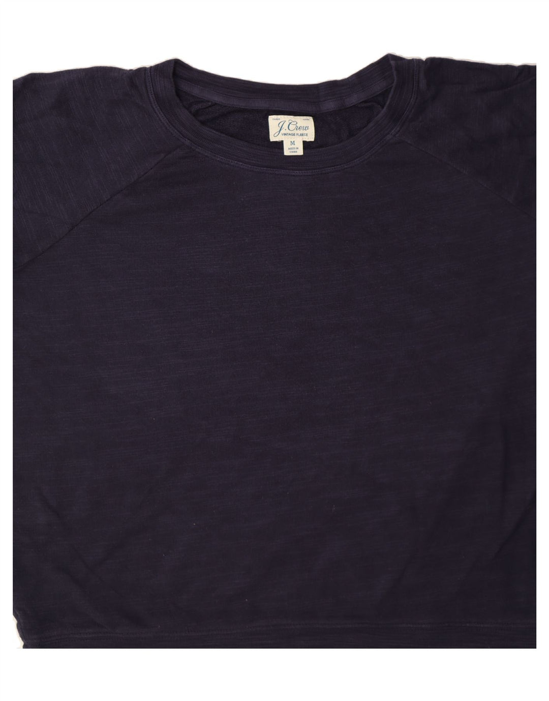 J. CREW Womens Oversized Sweatshirt Jumper UK 14 Medium Navy Blue Cotton Vintage J. Crew and Second-Hand J. Crew from Messina Hembry 