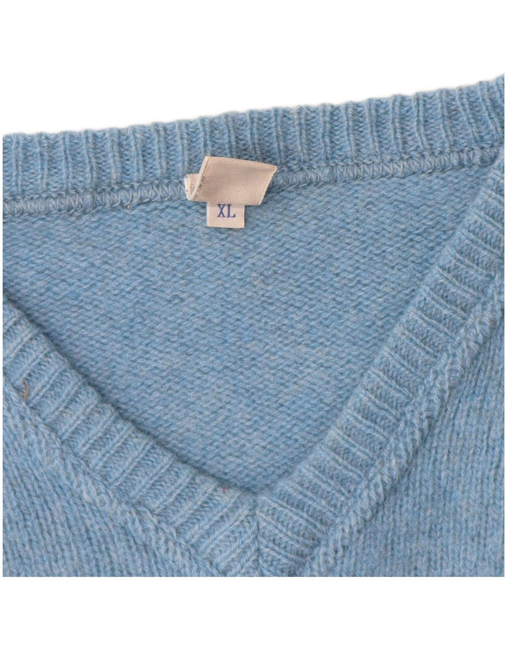 Maglione da uomo con scollo a V North Sails XL in lana blu
