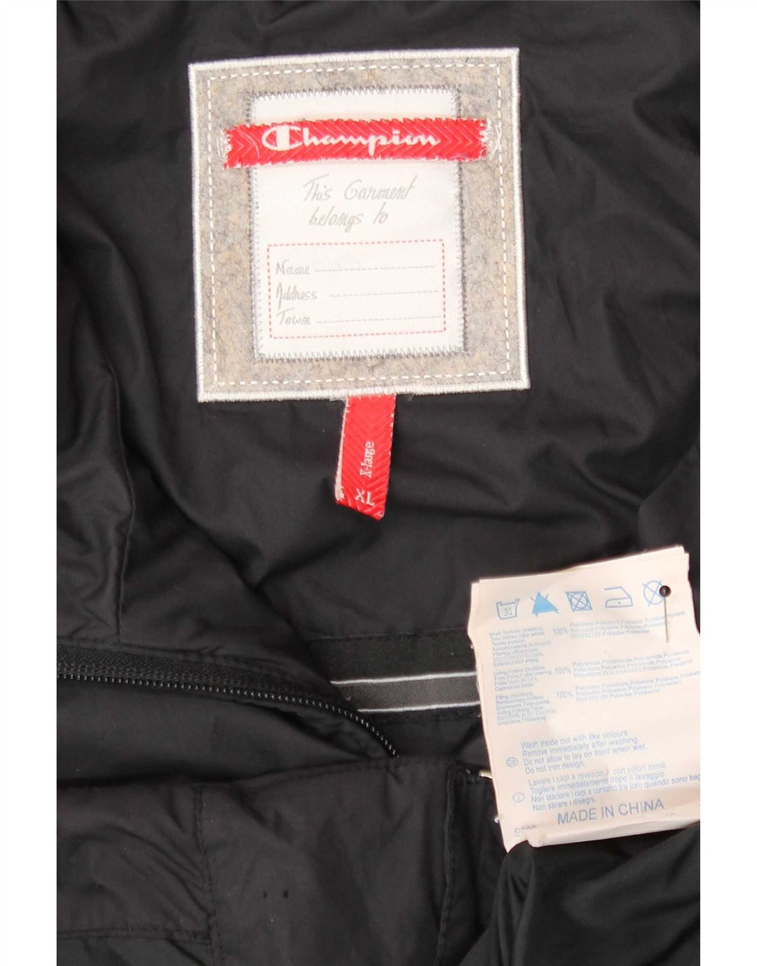 Champion Dame polstret jakke UK 18 XL Sort Polyester