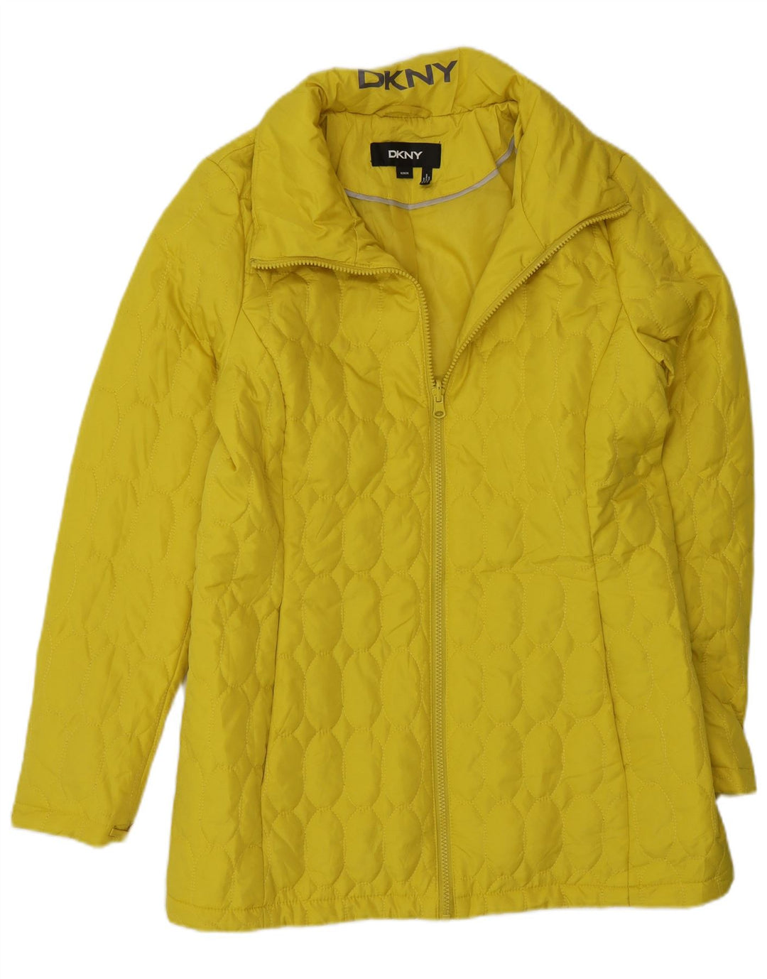 Dkny Damen Wattierte Jacke UK 12 Mittelgelb Polyester Modern
