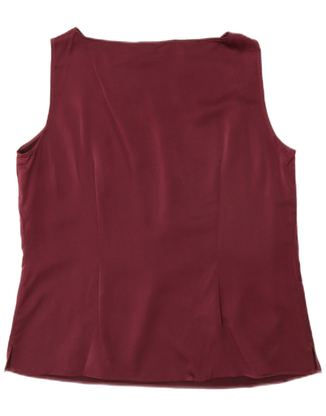 Marks & Spencer Womens Sleeveless Blouse Top UK 18 XL Burgundy Polyester