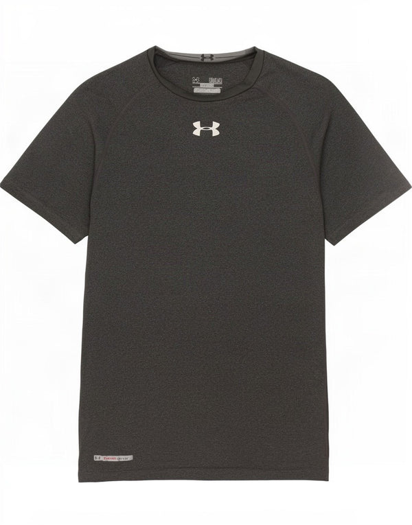 Under Armour Mens Heat Gear grafikus póló felső közepes szürke színben