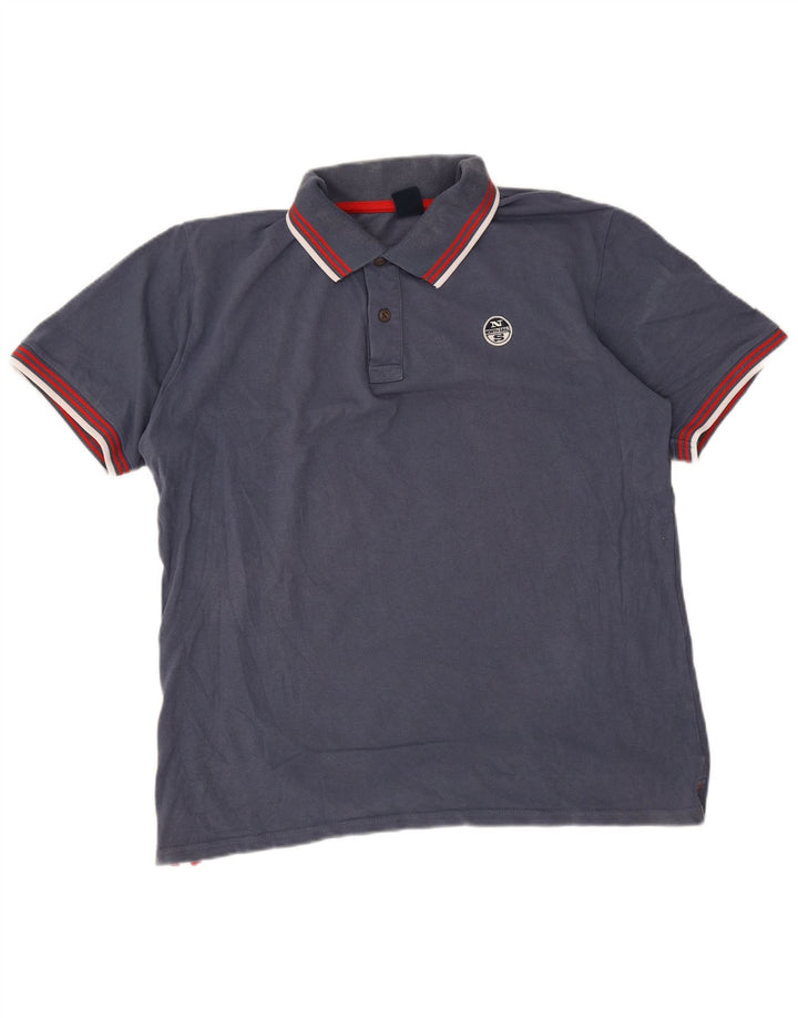 Polo da uomo North Sails grande in cotone blu navy