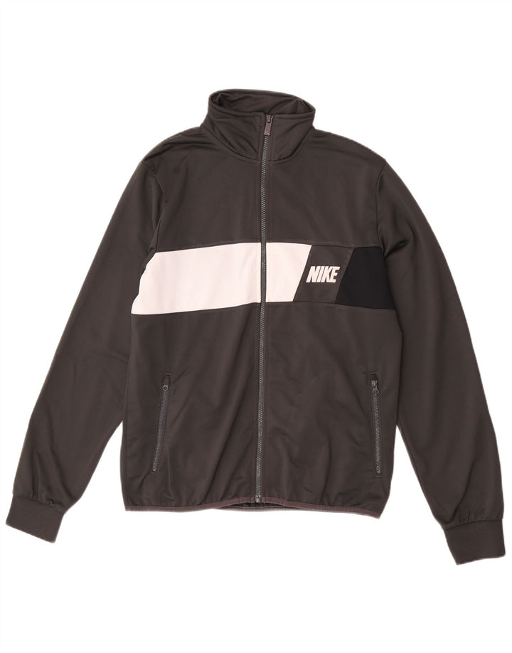 Nike Mens Graphic Tracksuit Top Jacket Medium Grey Colourblock