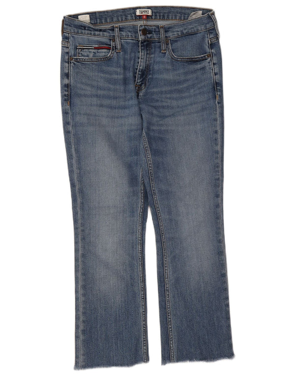 Tommy Hilfiger Damen Mid Rise Bootcut Jeans W29 L25 Blaue Baumwolle